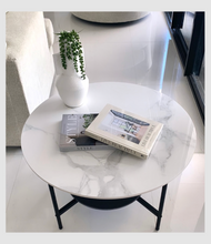 Load image into Gallery viewer, Interior Ave - Duke Round Two Tier Stone Coffee Table