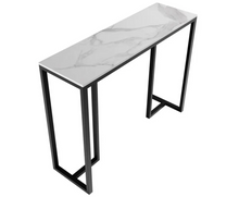 Load image into Gallery viewer, Interior Ave - Stone Marble Console - Marble & Black