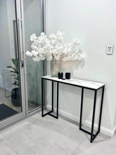 Load image into Gallery viewer, Interior Ave - Stone Marble Console - Marble & Black