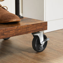 Load image into Gallery viewer, Industrial Pipe Style Rolling Garment Rack with Shoe Shelf