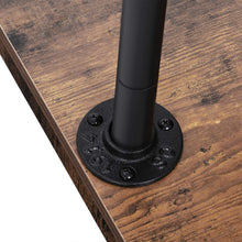 Load image into Gallery viewer, Industrial Pipe Style Rolling Garment Rack with Shoe Shelf