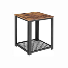 Load image into Gallery viewer, Side Table 2-Tier Nightstand with Mesh Shelf