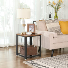 Load image into Gallery viewer, Side Table 2-Tier Nightstand with Mesh Shelf