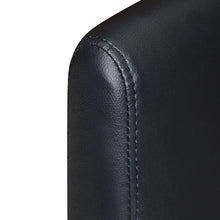 Load image into Gallery viewer, 2x Z Shape Black Leatherette Dining Chairs with Stainless Base