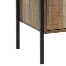 Load image into Gallery viewer, Wine Cabinet with 2 Strorage and open Selves Bar Cabinet Cupboard in Oak Colour