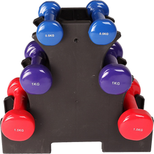 Load image into Gallery viewer, 6-Piece Dumbbell Set with Rack