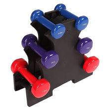 Load image into Gallery viewer, 6-Piece Dumbbell Set with Rack