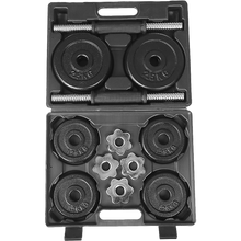 Load image into Gallery viewer, 20kg Black Dumbbell Set with Carrying Case