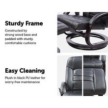 Load image into Gallery viewer, PU Leather Massage Chair Recliner Ottoman Lounge Remote