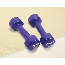 Load image into Gallery viewer, 2kg Dumbbells Pair PVC Hand Weights Rubber Coated