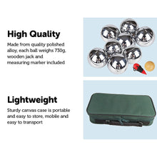 Load image into Gallery viewer, Deluxe Boules Bocce 8 Alloy Ball Set