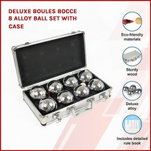 Load image into Gallery viewer, Deluxe Boules Bocce 8 Alloy Ball Set with Case