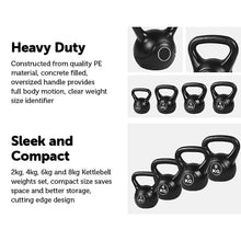 Load image into Gallery viewer, 4pcs Exercise Kettle Bell Weight Set 20KG