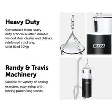 Load image into Gallery viewer, 30kg Heavy Duty Boxing Punching Bag Solid Filled