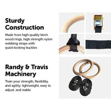Load image into Gallery viewer, Birch Wood Gymnastic Rings