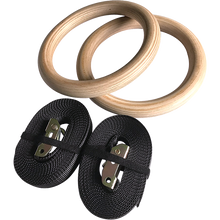 Load image into Gallery viewer, Birch Wood Gymnastic Rings