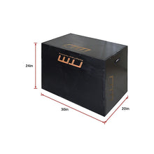 Load image into Gallery viewer, 3 IN 1 Black Wood Plyo Games Plyometric Jump Box