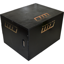 Load image into Gallery viewer, 3 IN 1 Black Wood Plyo Games Plyometric Jump Box