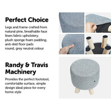 Load image into Gallery viewer, Fabric Ottoman Foot Stool Rest Pouffe Footstool Wood Storage Padded Seat-Last one available
