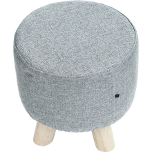 Load image into Gallery viewer, Fabric Ottoman Foot Stool Rest Pouffe Footstool Wood Storage Padded Seat-Last one available