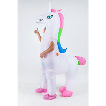 Load image into Gallery viewer, Giant Unicorn Fancy Dress Fan Inflatable Costume Suit
