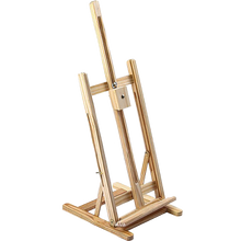 Load image into Gallery viewer, Tabletop Easel Wood Studio H-Frame Artist Art Display Painting Shop Tripod Stand Wedding