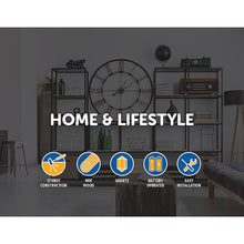Load image into Gallery viewer, Large Colourful Wall Clock Kitchen Office Retro Timepiece
