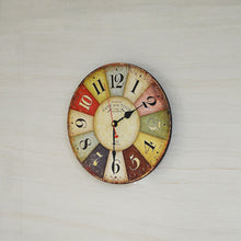 Load image into Gallery viewer, Large Colourful Wall Clock Kitchen Office Retro Timepiece