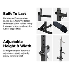 Load image into Gallery viewer, Commercial Squat Rack Adjustable Pair Fitness Exercise Weight Lifting Gym Barbell Stand