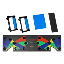 Load image into Gallery viewer, Exercise Push Up Board 9 in 1 Yoga Bands Fitness Workout Train Gym Exercise Pushup Stand