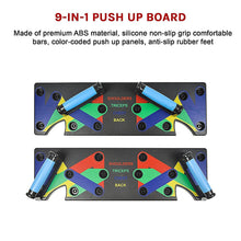 Load image into Gallery viewer, Exercise Push Up Board 9 in 1 Yoga Bands Fitness Workout Train Gym Exercise Pushup Stand