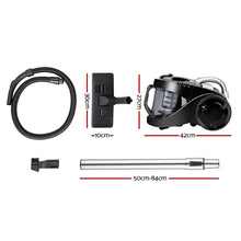 Load image into Gallery viewer, Devanti Vacuum Cleaner Bagless Cyclone Cyclonic Vac Home Office Car 2200W Black