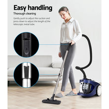 Load image into Gallery viewer, Devanti Vacuum Cleaner Bagless Cyclone Cyclonic Vac Home Office Car 2200W Blue