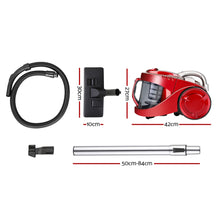 Load image into Gallery viewer, Devanti Bagless Vacuum Cleaner Cleaners Cyclone Cyclonic Vac HEPA Filter Car Home Office 2200W Red