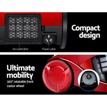Load image into Gallery viewer, Devanti Bagless Vacuum Cleaner Cleaners Cyclone Cyclonic Vac HEPA Filter Car Home Office 2200W Red