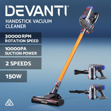 Load image into Gallery viewer, Devanti Handheld Vacuum Cleaner Cordless Stick Handstick Car Vac Bagless 2-Speed LED Headlight Gold