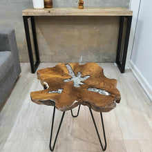 Load image into Gallery viewer, Coffee Table Solid Teak Wood Resin Finish -"Cropley"-Out of stock