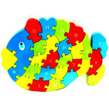 Load image into Gallery viewer, Puzzle for toddlers- Wooden animal themed puzzle -FISH