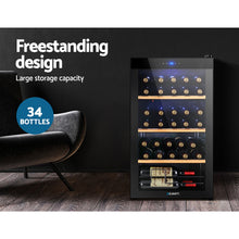 Load image into Gallery viewer, Devanti 34 Bottles Wine Cooler Compressor Chiller Beverage Fridge