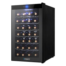 Load image into Gallery viewer, Devanti Wine Cooler 28 Bottles Glass Door Beverage Cooler Thermoelectric Fridge Black