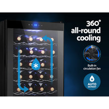 Load image into Gallery viewer, Devanti Wine Cooler 28 Bottles Glass Door Beverage Cooler Thermoelectric Fridge Black