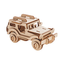 Load image into Gallery viewer, Model kit 4 x 4 Jeep Car 3D Ply Wood -craft kit- ages 3+