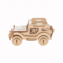 Load image into Gallery viewer, Model kit 4 x 4 Jeep Car 3D Ply Wood -craft kit- ages 3+