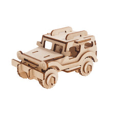 Load image into Gallery viewer, Model kit 4 x 4 Jeep Car 3D Ply Wood -craft kit- ages 3+