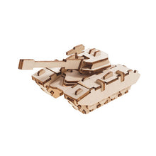 Load image into Gallery viewer, Build and Paint your own Model kit Army Tank 3D Ply Wood craft kit