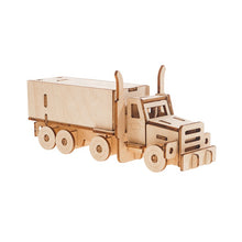 Load image into Gallery viewer, Model kit Transport Truck 3D Ply Wood - craft built it DIY craft kit.