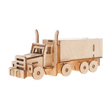 Load image into Gallery viewer, Model kit Transport Truck 3D Ply Wood - craft built it DIY craft kit.
