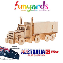 Load image into Gallery viewer, Model kit Transport Truck 3D Ply Wood - craft built it DIY craft kit.