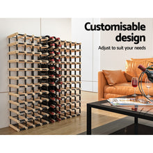 Load image into Gallery viewer, Artiss 120 Bottle Wine Rack Timber Wooden Storage Wall Racks Organiser Cellar