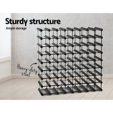 Load image into Gallery viewer, Artiss 72 Bottle Timber Wine Rack Wooden Storage Wall Racks Holders Cellar Black